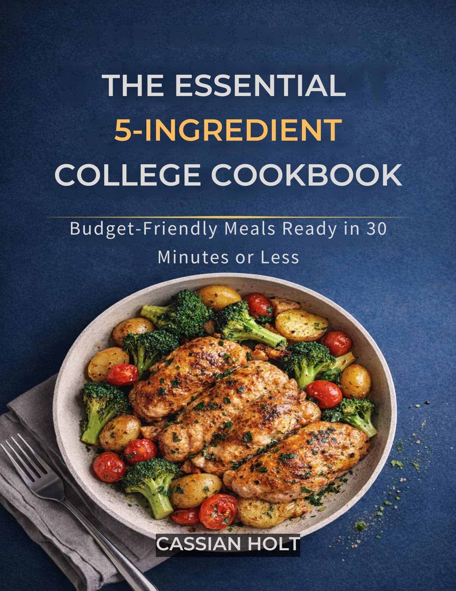 The Essential 5-ingredient College Cookbook: Budget-friendly Meals Ready in 30 Minutes or Less