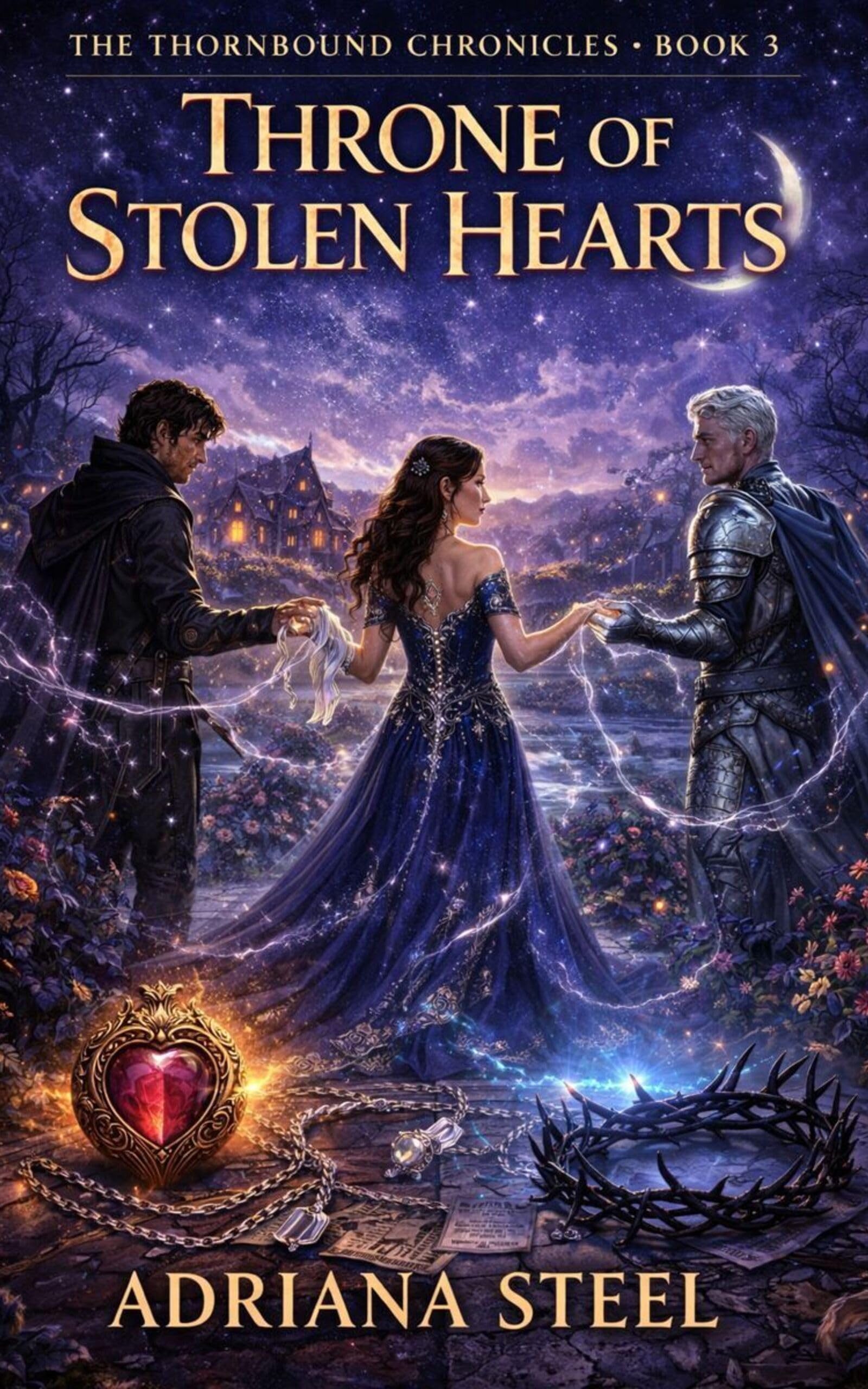 Throne of Stolen Hearts: a Dark Fae Love Triangle Fantasy Romance Thornbound Chronicles Book