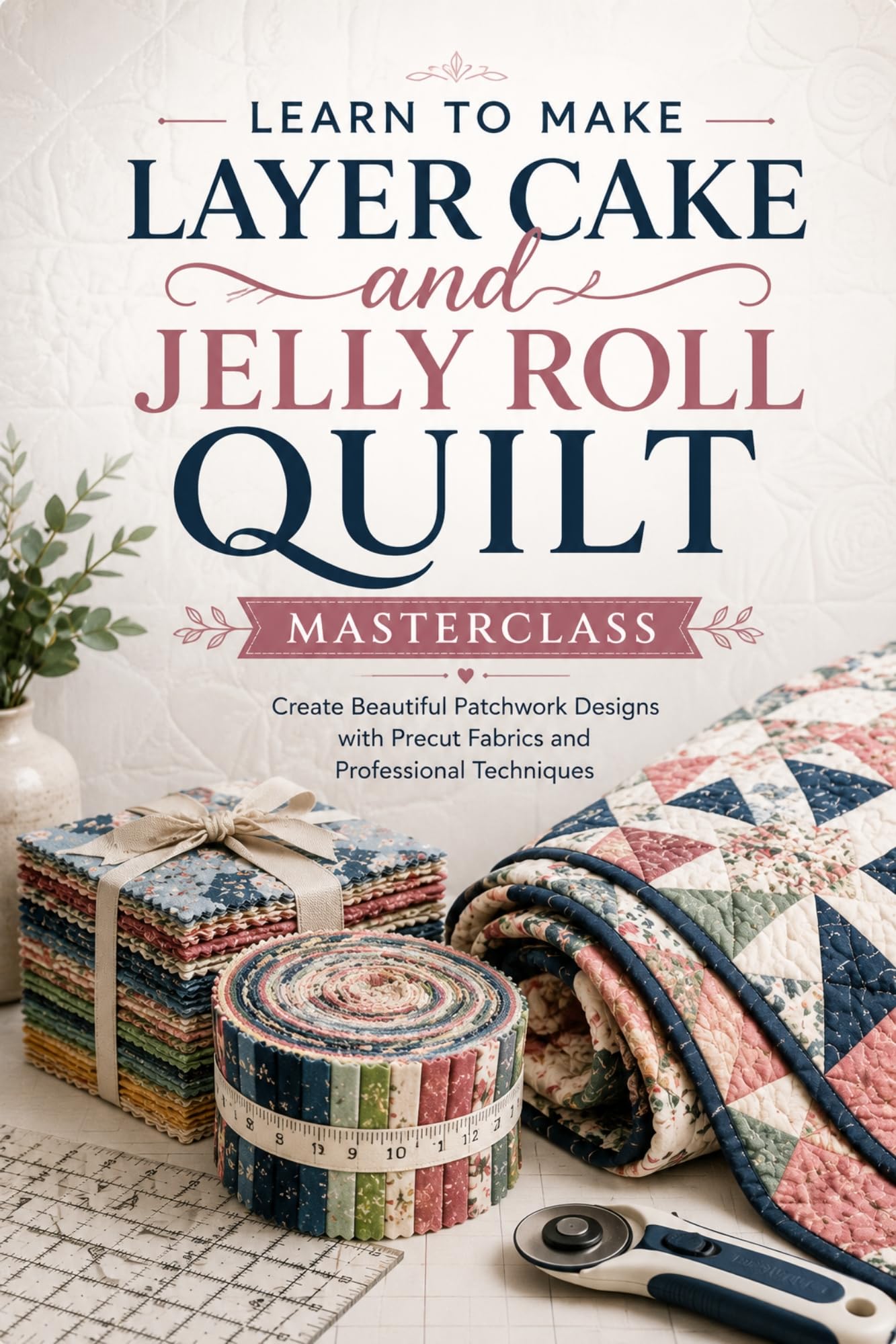 Learn to Make Layer Cake and Jelly Roll Quilt Masterclass: Create Beautiful Patchwork Designs With Precut Fabrics and Professional Techniques