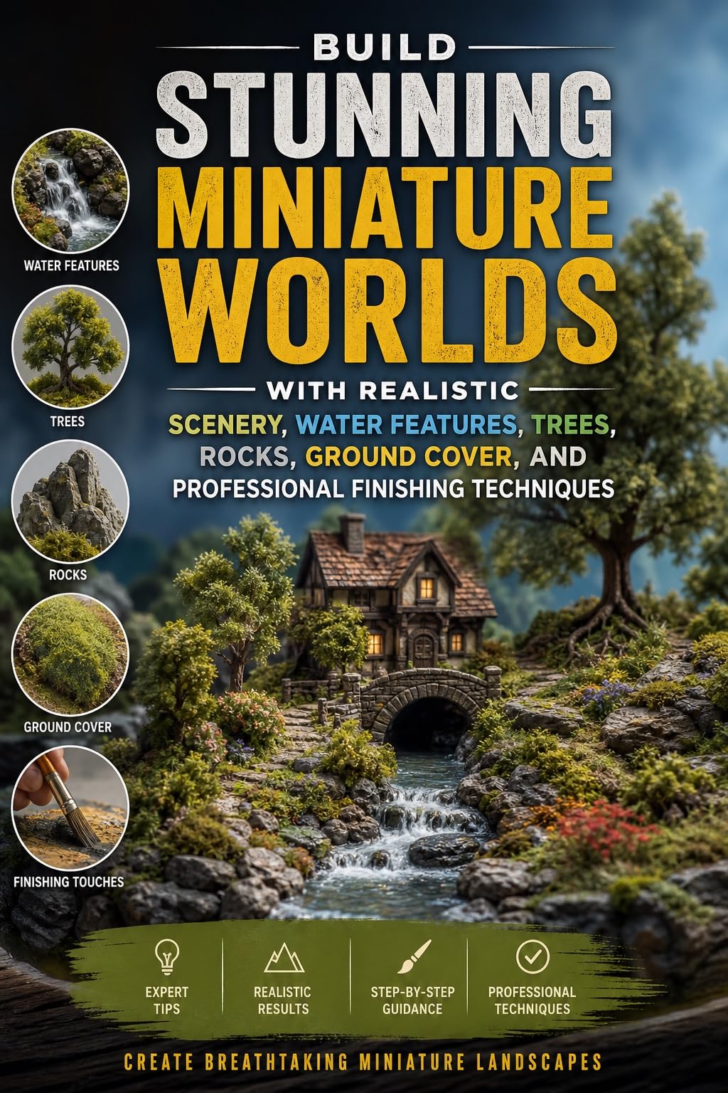 Build Stunning Miniature Worlds With Realistic Scenery, Water Features, Trees, Rocks, Ground Cover, and Professional Finishing Techniques