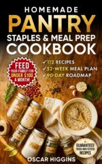 Homemade Pantry Staples & Meal Prep Cookbook: 52 Weeks of Done-for-you Meal Planning to Save Money, Reduce Food Waste & Cook From Scratch — 112 Recipes, Emergency Prep Guide & a 90-day Roadmap