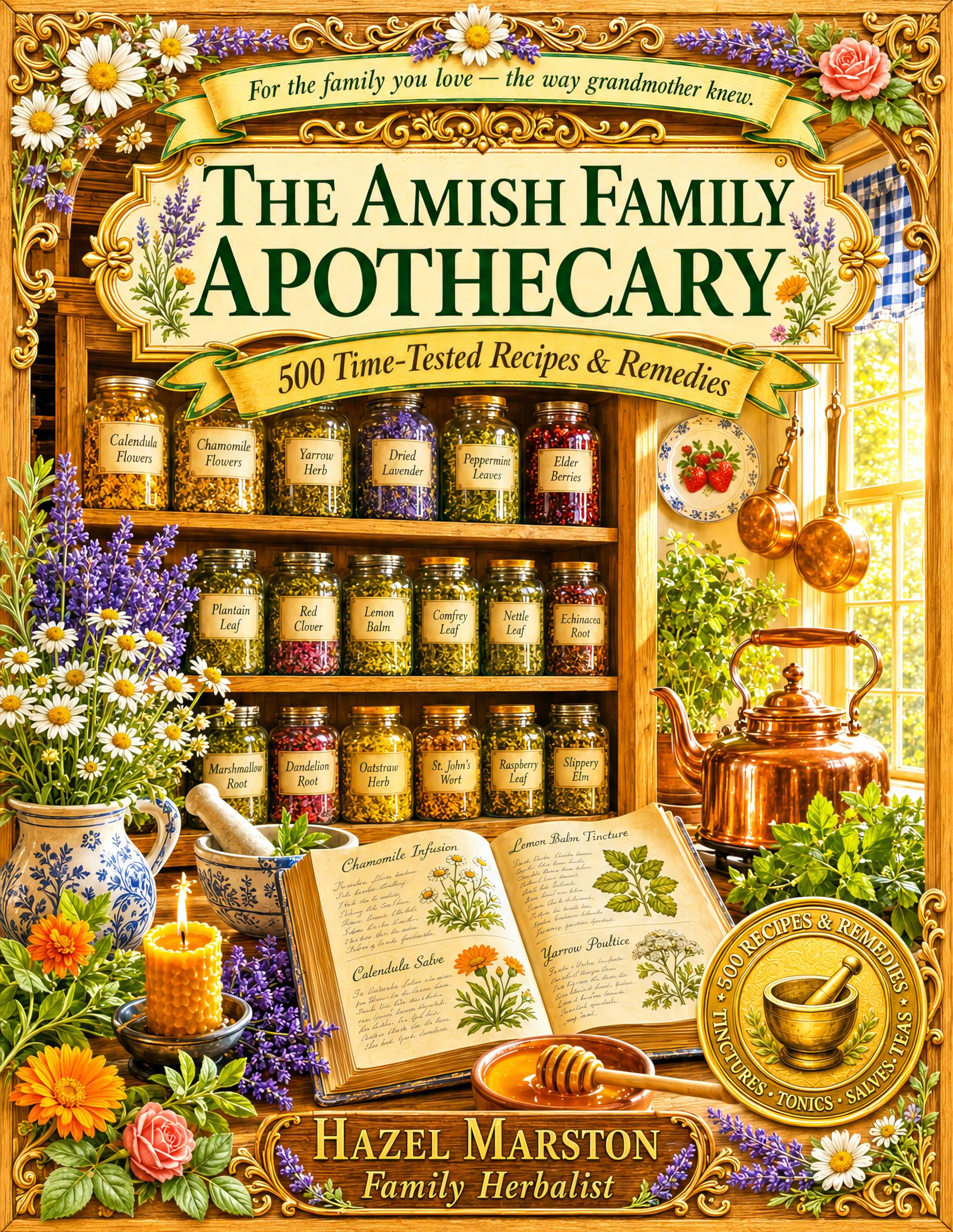 The Amish Family Apothecary: 500 Time-tested Recipes & Remedies | Tinctures, Tonics, Salves & Teas for Everyday Family Healing — From the Plain Kitchens of Lancaster County
