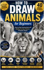 How to Draw Animals for Beginners: a Complete Step-by-step Animal Drawing – 40 Easy Tutorials With Shading, Fur & Realistic Details to Draw Step By