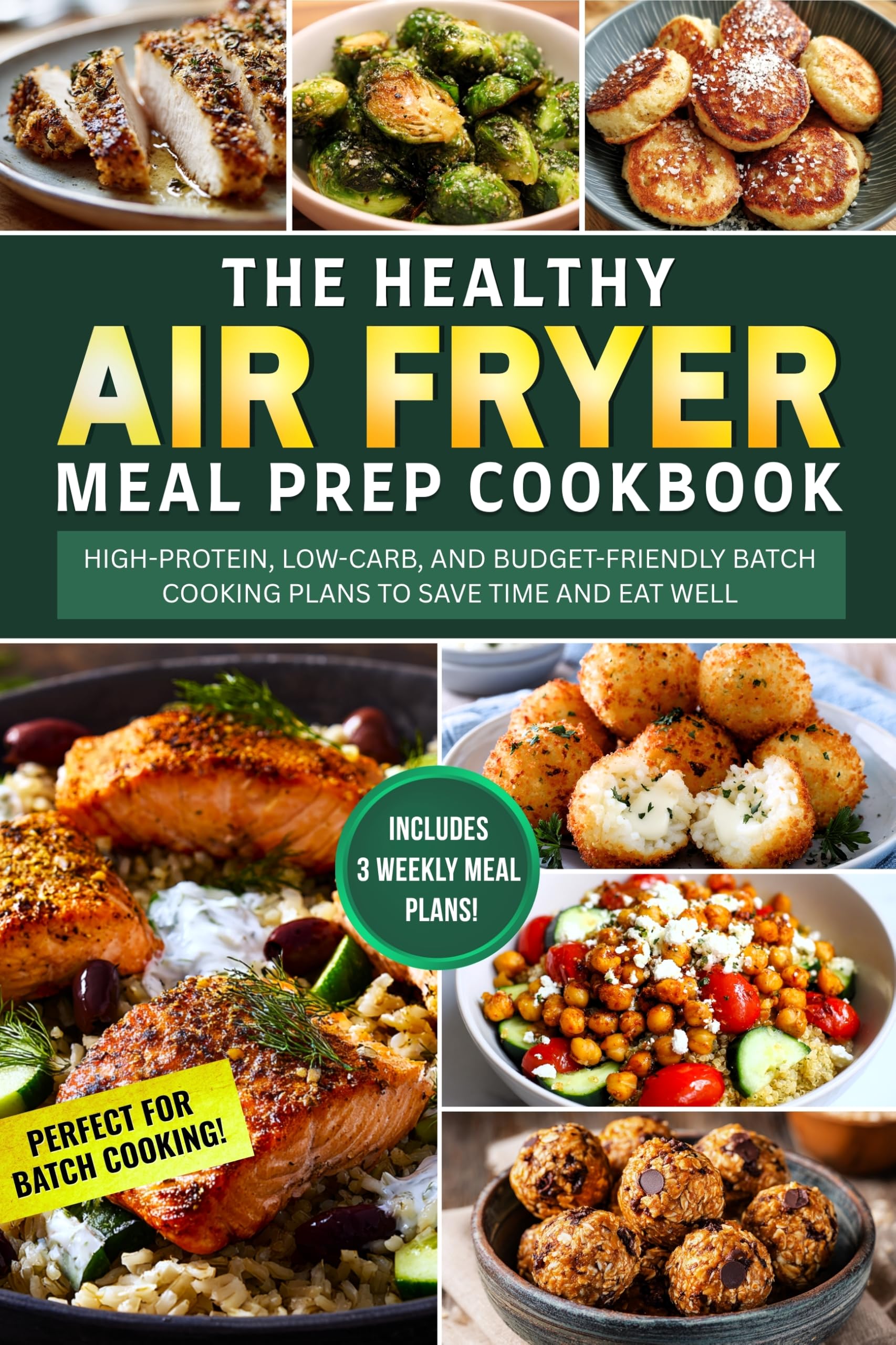 Healthy Air Fryer Meal Prep Cookbook: High-protein, Low-carb, and Budget-friendly Batch Cooking Plans to Save Time and Eat Well Air Fryer Kitchen Book