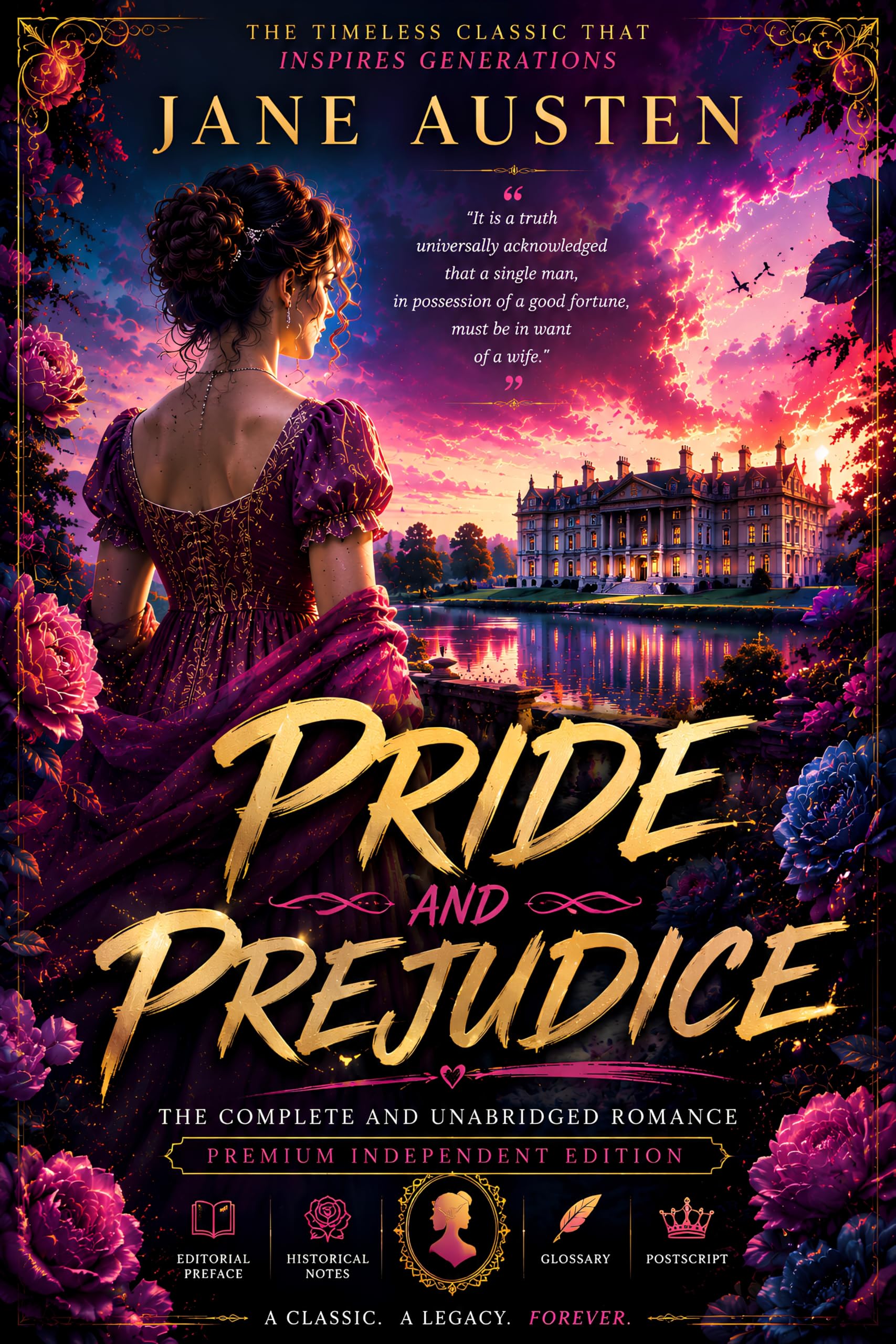 Pride and Prejudice: the Complete Unabridged Novel • Independent Premium Edition • With Editorial Preface, Commentary and Glossary
