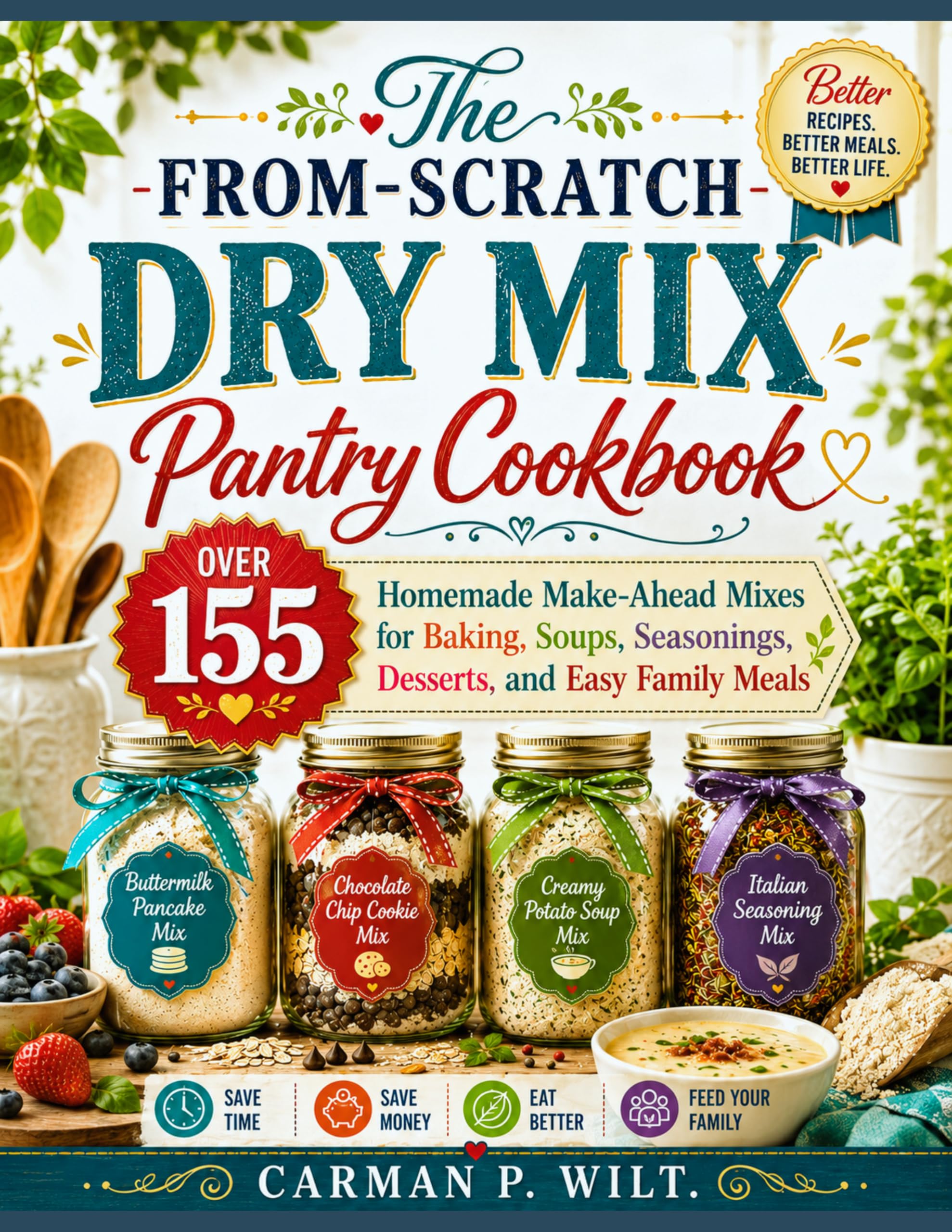 The From-scratch Dry Mix Pantry Cookbook: Over 155 Homemade Make-ahead Mixes for Baking, Soups, Seasonings, Desserts, and Easy Family Meals