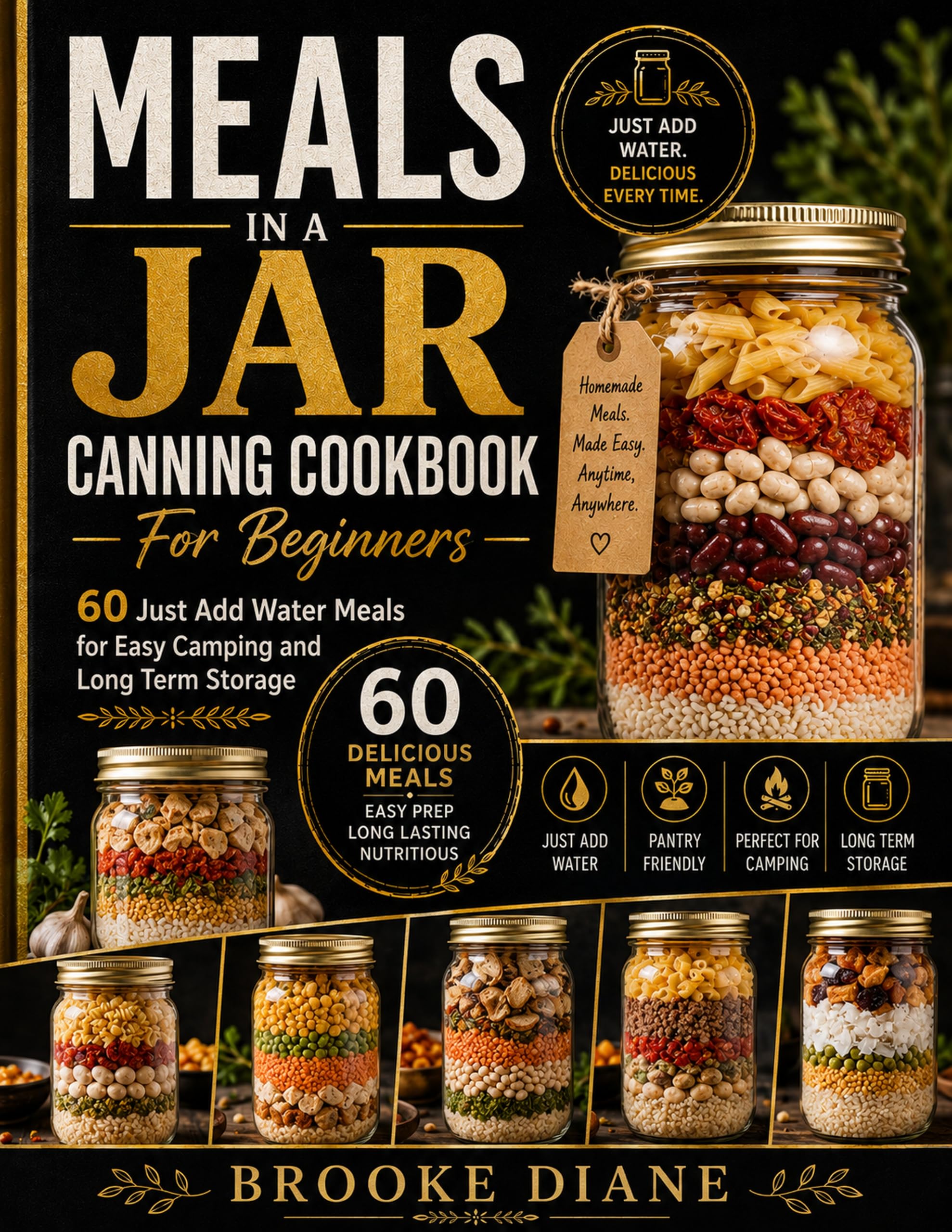 Meals in a Jar Canning Cookbook for Beginners: 60 Just Add Water Meals for Easy Camping and Long Term Storage
