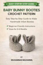 Crochet Bunny Booties Pattern for Babies Easy Step-by-step Illustrated Guide With Bunny Ears | Beginner Friendly Diy Newborn Baby Shower Gift