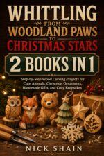 Whittling From Woodland Paws to Christmas Stars: 2 Books in 1: Step-by-step Wood Carving Projects for Cute Animals, Christmas Ornaments, Handmade Gifts, and Cozy Keepsakes