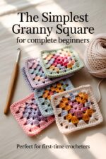 The Simplest Granny Square for Complete Beginners: Perfect for First-time Crocheters